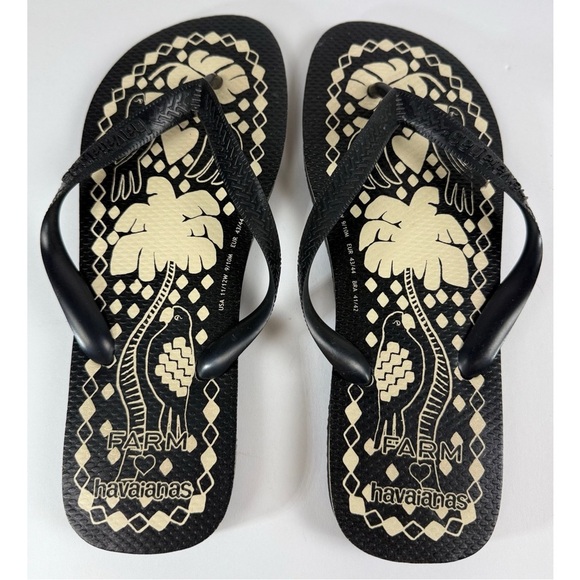 Farm Rio Jungle Scarf Havaianas Sandals, size 11 Women / 9 Men’s - Picture 3 of 6